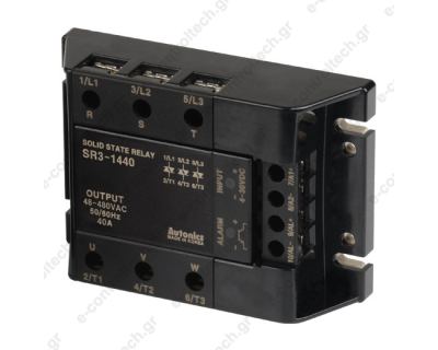 SR3-1440 Autonics Solid State relay 3X40A, IN 4-30V DC, OUT 48-480V AC