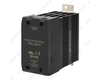 SRH1-1240-N Autonics Solid State relay Ράγας 40A IN 4-30 VDC OUT 24-240 VAC,
