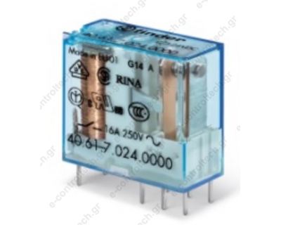Μικρορελέ πλακέτας 1CO 16A 24VDC 8p 40.61.9.024.0000 FINDER