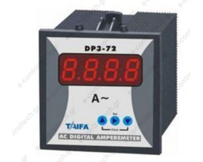 Αμπερόμετρο Πίνακος Ψηφιακό 72Χ72 230 V 1 Ένδείξη 1 - 10000A/5 DP3-72-I TAIFA