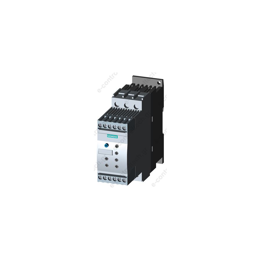 Siemens 3RW4024-1BB14 SIRIUS SOFT STARTER, S0, 12.5A, 5.5KW/400V, 40 DEGR.,  AC 200-480V, AC/DC 110-230V, SCREW TERMINALS