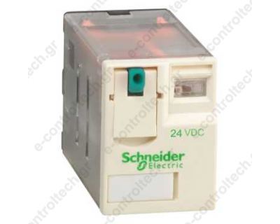 Μικρορελέ Λυχνίας 2CO 12A 24VDC RXM2AB1BD