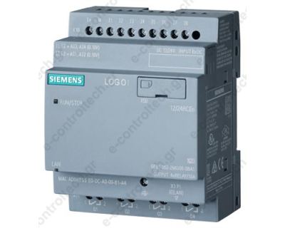 LOGO 8 12/24 RCEo 12-24VDC 8 in 4 out relay χωρίς οθόνη V8.3 6ED1052-2MD08-0BA1