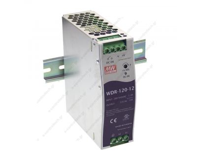 Τροφοδοτικό ράγας 2 Φάσεων 120W 24V 5A slim wide WDR-120-24 MEAN WELL