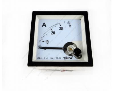 Αμπερόμετρο 72x72mm Πίνακος Βελόνας 30Α Απευθείας TF7230 TAIFA