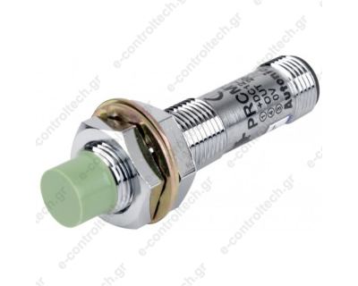 Επαγωγικός Διακόπτης Φ12 NPN NO Βύσμα Μ12/4Ρ 4mm