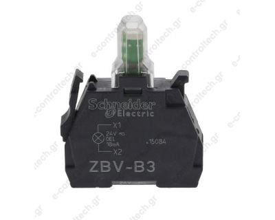 ZBVB3 Λυχνία Led 24V AC/DC Πράσινη