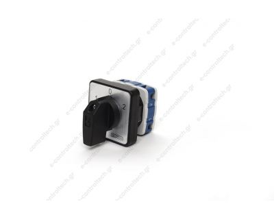 Περιστροφικός Διακόπτης 1-0-2 1Χ25A με Πλάκα 48X48mm PSA025KD134S EMAS