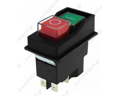 Μαγνητικός Διακόπτης Μηχανημάτων12A Start Stop 5 pin με REMOTE TRIP KJD17-2 KEDU