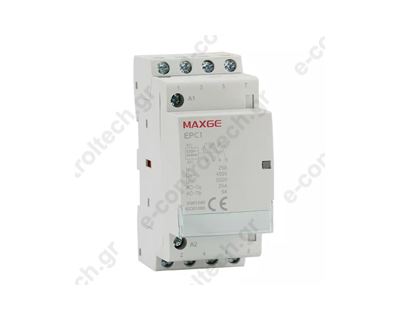 Ρελέ Φορτίου Ράγας 4P NO 25A πηνίο 230VAC πλάτος 36mm EPC1-C2540-P7 MAXGE