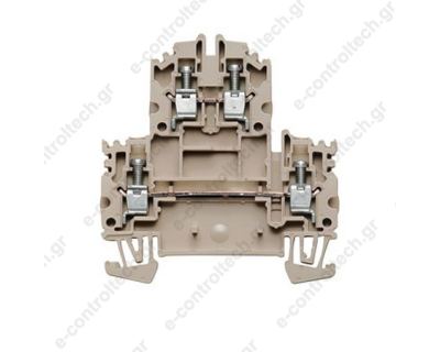 Κλέμα Ράγας Διώροφη Μπεζ 4 mm2 WDK 4N 1041900000 Weidmuller