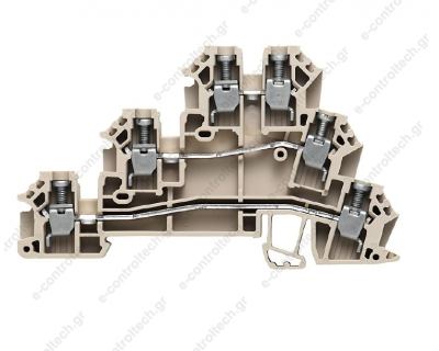 Κλέμα Ράγας Τριώροφη Μπεζ 2,5 mm2 DLD 2.5 DΒ 1784180000 Weidmuller