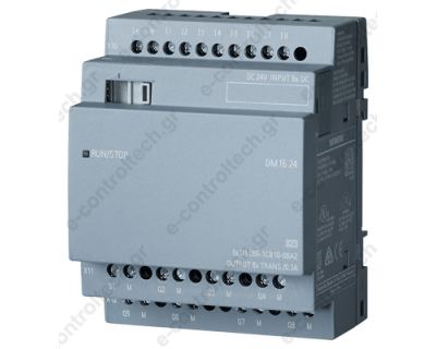 6ED1055-1CB10-0BA2 LOGO 8 Kάρτα Eπέκτασης DM16 24 VDC 8 IN-8 OUT transistor