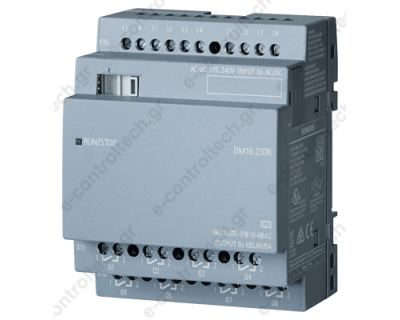 6ED1055-1FB10-0BA2 LOGO 8 Κάρτα Επέκτασης DM16 230R 230 VAC 8 IN - 8 OUT relay