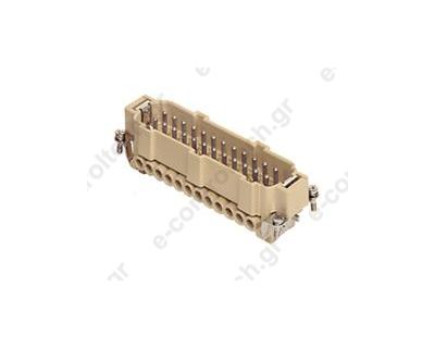 Επαφή Πρίζας Αρσενικό 24P + PE 16A size 104.27 JNEM 24 ILME