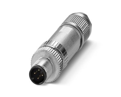 Βύσμα M12 4πόλων Αρσενικό Ευθύγραμμο Μεταλλικό με Κλέμενς 1424666 Phoenix