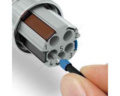 Βύσμα M12 4πόλων Αρσενικό Ευθύγραμμο Μεταλλικό με Κλέμενς 1424666 Phoenix