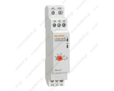 Επιτηρητής Στάθμης Ράγας με χρόνο 1-10 sec Τάση 24-240V AC/DC RS-LC3 RELETEK