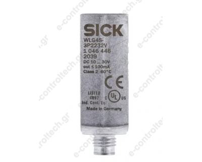 WLG4S-3P2232V SICK 1046446 Φωτοκύτταρο Ανάκλασης 0-5 m PNP L/D ON M8/4P INOX