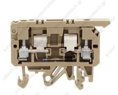 ΚΛΕΜ/ΑΣΦΑΛΕΙΑ 4mm ME LED+ΔΙΟΔΟ 230V