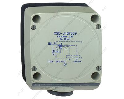 Επαγωγικός Διακόπτης 80X80X40mm 4 καλωδίων PNP 1NO+1NC 12-48VDC Sn=60mm XSDH6073