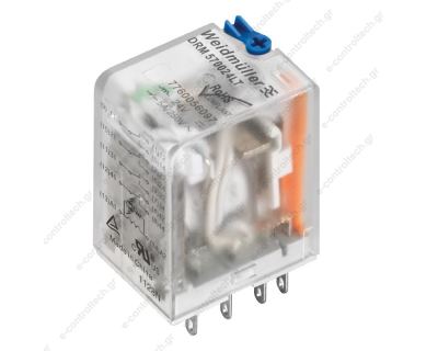 Μικρορελέ Λυχνίας 4CO 5A 12VDC μεσαίου τύπου με test και ένδειξη 7760056096