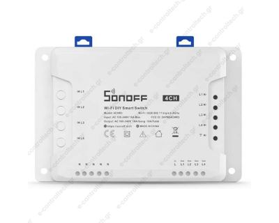 SONOFF Smart Ρελέ, WiFi 4CH, 4 Ρελέ, 16A, λευκό