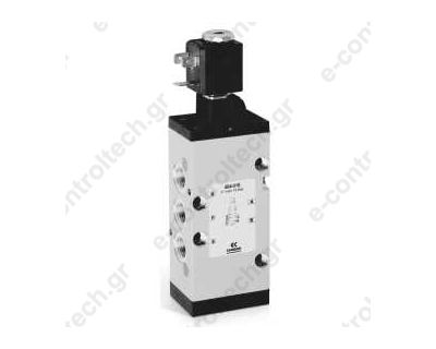 454-015-22  CAMOZZI Ηλεκτροβαλβίδα R1/4'' 5/2 Επαναφορά με ελατήριο