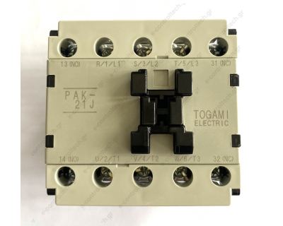 Ρελέ Ισχύος 11 KW 3P πηνίο 220-240 VAC 2NO PAK-21J-P2547-P3300 Togami