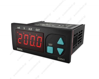 Ενδείκτης ψηφιακός 35X77mm In 4-20mA, 0-10V Τροφοδοσία 90-250VAC EI2041-UV ENDA