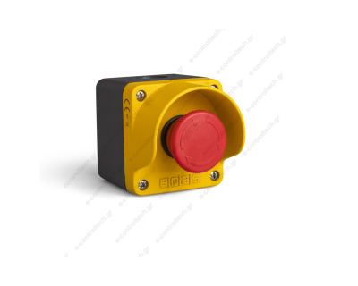 M1C200E40 Μπουτονιέρα Emergency Stop Μεταλλική με Μανιτάρι CP200E Κίτρινο/Γκρί