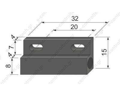 M-302 ACM000002 Μαγνήτης 32X15mm Πλαστικός AECO