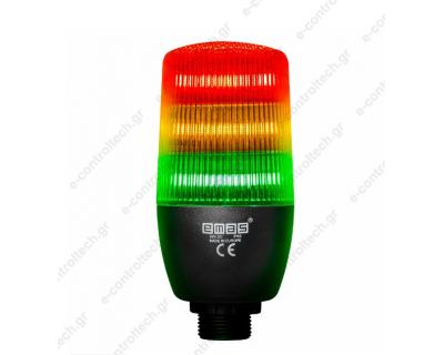 Φάρος με 3 χρώματα LED και Σειρήνα 90dB Φ55 24VDC Βάση Φ22 IF5T024ZM05