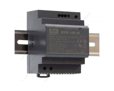 HDR-100-24 MEAN WELL Τροφοδοτικό ράγας 220V 92W 24V 3.83A ultra slim