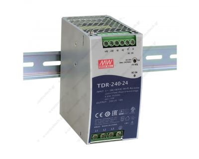 TDR-240-24 MEAN WELL Τροφοδοτικό 3Φ 380V ΤΡΙΦΑΣΙΚΟ 24VDC 10A 240W