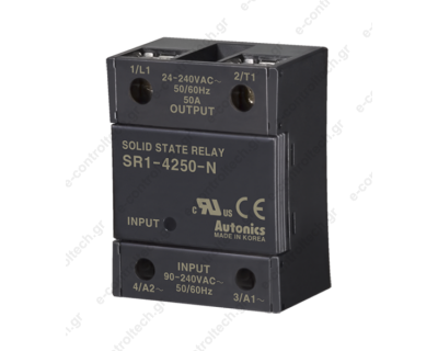 Solid State relay 50A IN 9-240VAC OUT 24-240V AC, SR1-4250-N, Autonics