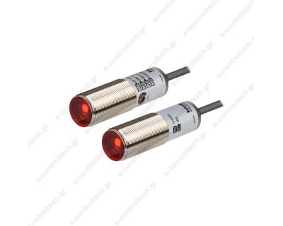 Φωτοκύτταρο Πομπού Δέκτη Ζεύγος Φ18 20m 10-30VDC PNP L/D ON 2m BRQM20M-TDTA-P
