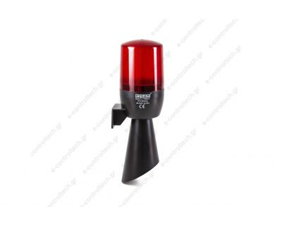 Φάρος Κόκκινος LED με Σειρήνα 24V AC/DC Φ70mm IT070R024Z EMAS
