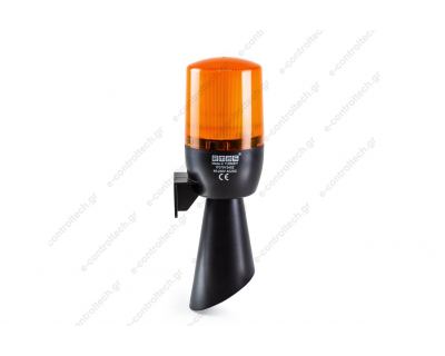 Φάρος Πορτοκαλί LED με Σειρήνα 48-240V AC/DC Φ70X230mm 7 modes IT070Y0240Z EMAS