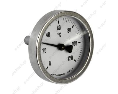 Θερμόμετρο βελόνας με Πούρο 10cm Φ50mm 0-120C Σπείρωμα G1/2'' ARTHERMO