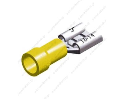 Φαστόν Θηλυκό με μόνωση Κίτρινο 4-6mm 9.5 FDD5.5-375  (Συσκευασία 100 τεμάχια)