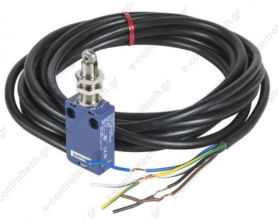 Τερματικός διακόπτης 1NO+1NC  με Σπείρωμα M12 & ροδάκι καλώδιο 1m XCMD21F2L1 Τερματικός διακόπτης 1NO+1NC  με Σπείρωμα M12 & ροδάκι καλώδιο 1m XCMD21F2L1